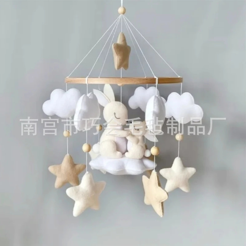 Baby Nursery Neutral - Ręcznie Robiony Miękki Filcowy Karuzelka do