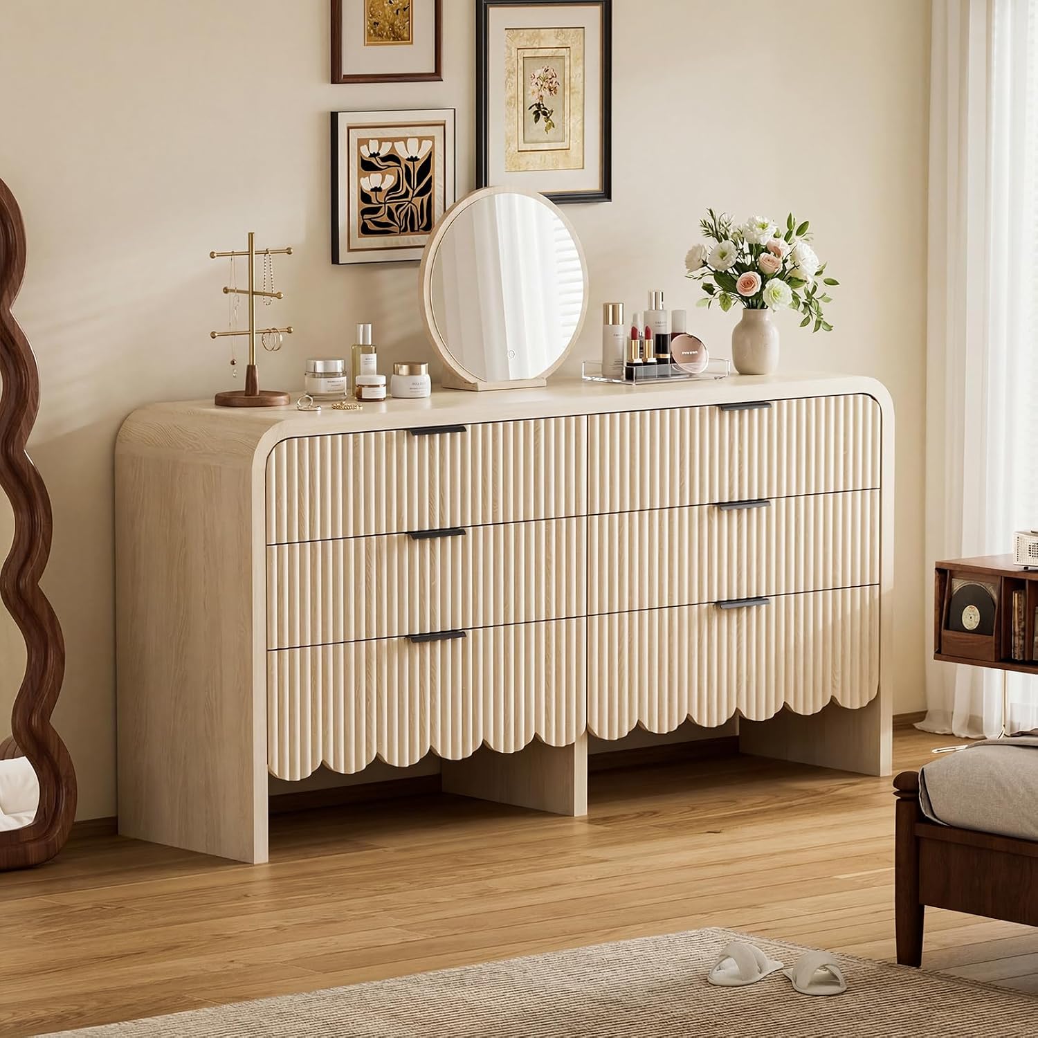 Baby Nursery Drawers - Drewniana komoda z 6 szufladami, szuflady