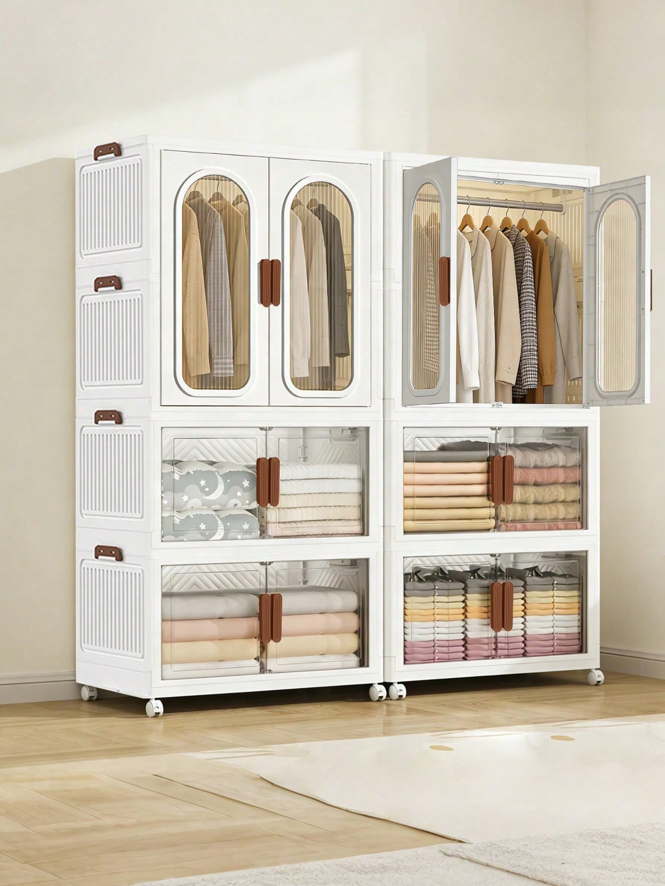Drawer Dresser White - 70 cm (27,55 cala) Duży składany