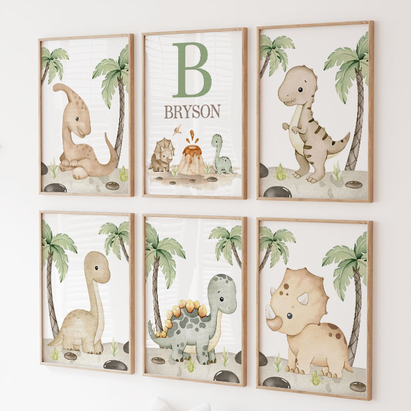 Baby Nursery Neutral - 6 rodzajów neutralnych obrazów na płótnie