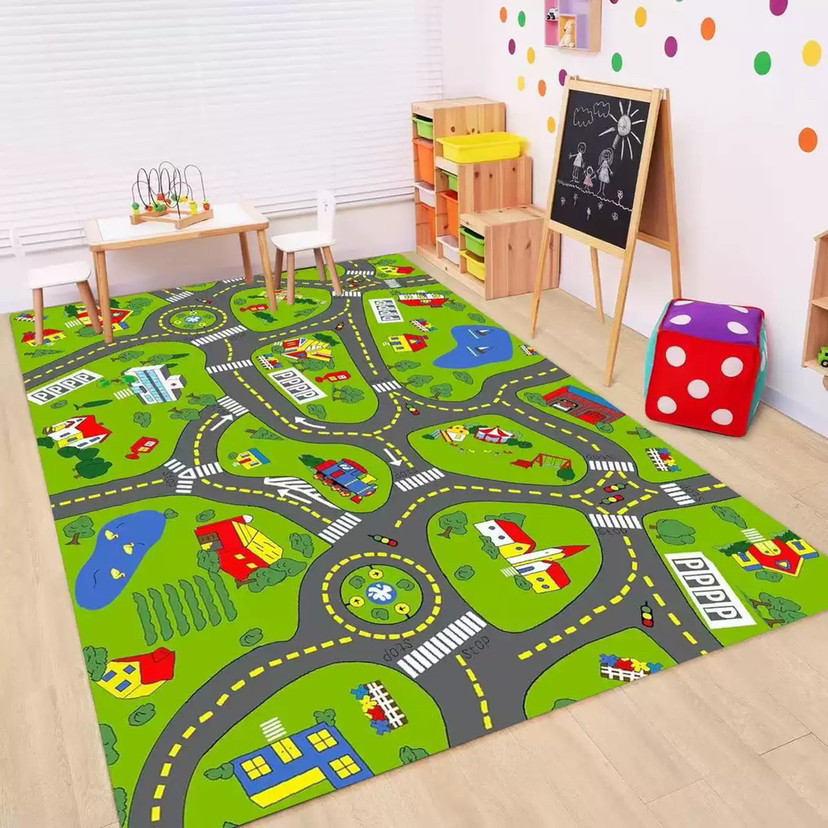Baby Nursery Decor Boy - Dywan dla dzieci z motywem ruchu