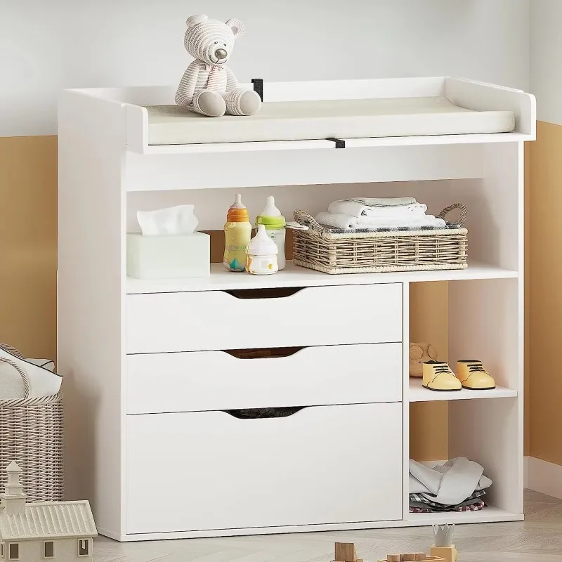 Baby Nursery Drawers - Nowoczesna minimalistyczna przewijalnia dla niemowląt z