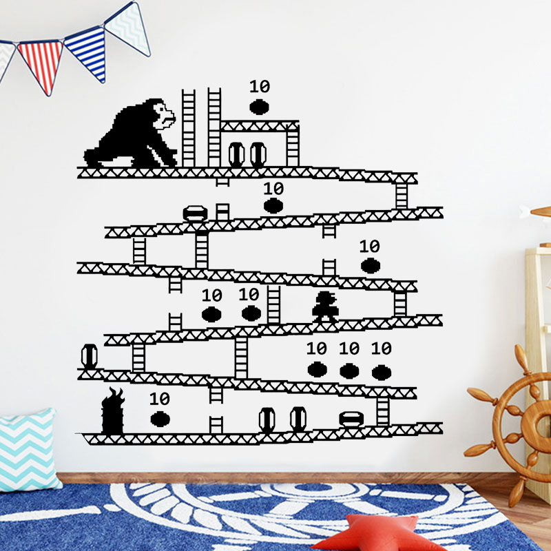 Baby Nursery Decor Boy - Naklejka ścienna z motywem kontrolera do
