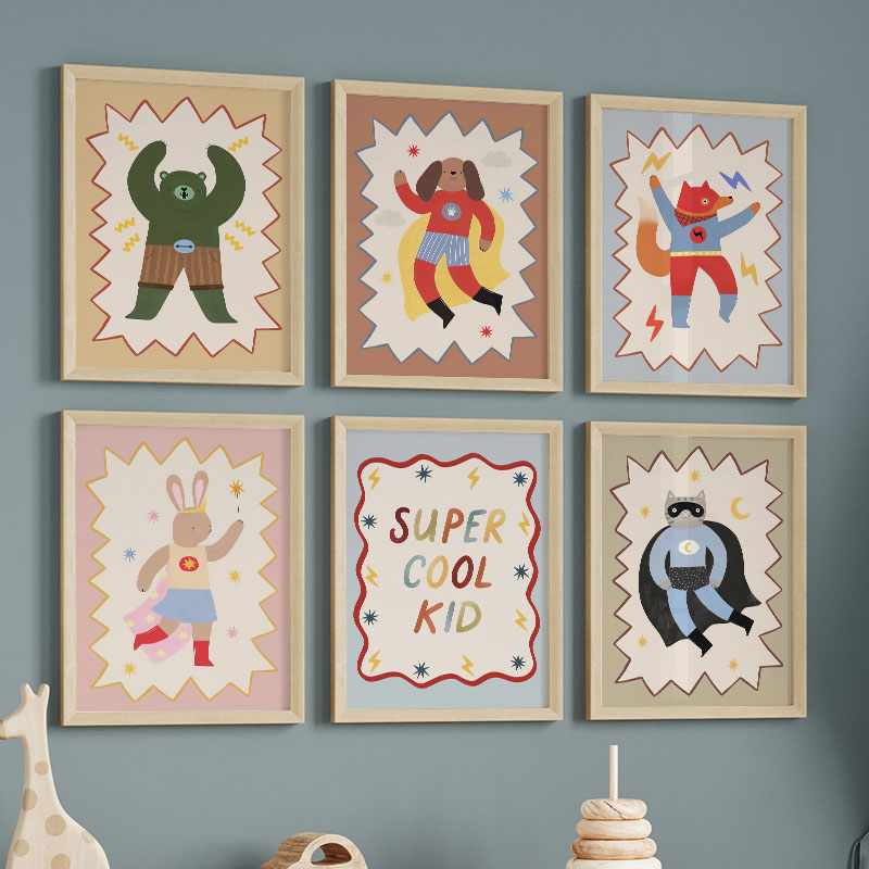 Baby Nursery Design - Zabawne Kreskówkowe Super Fajne Obrazy na