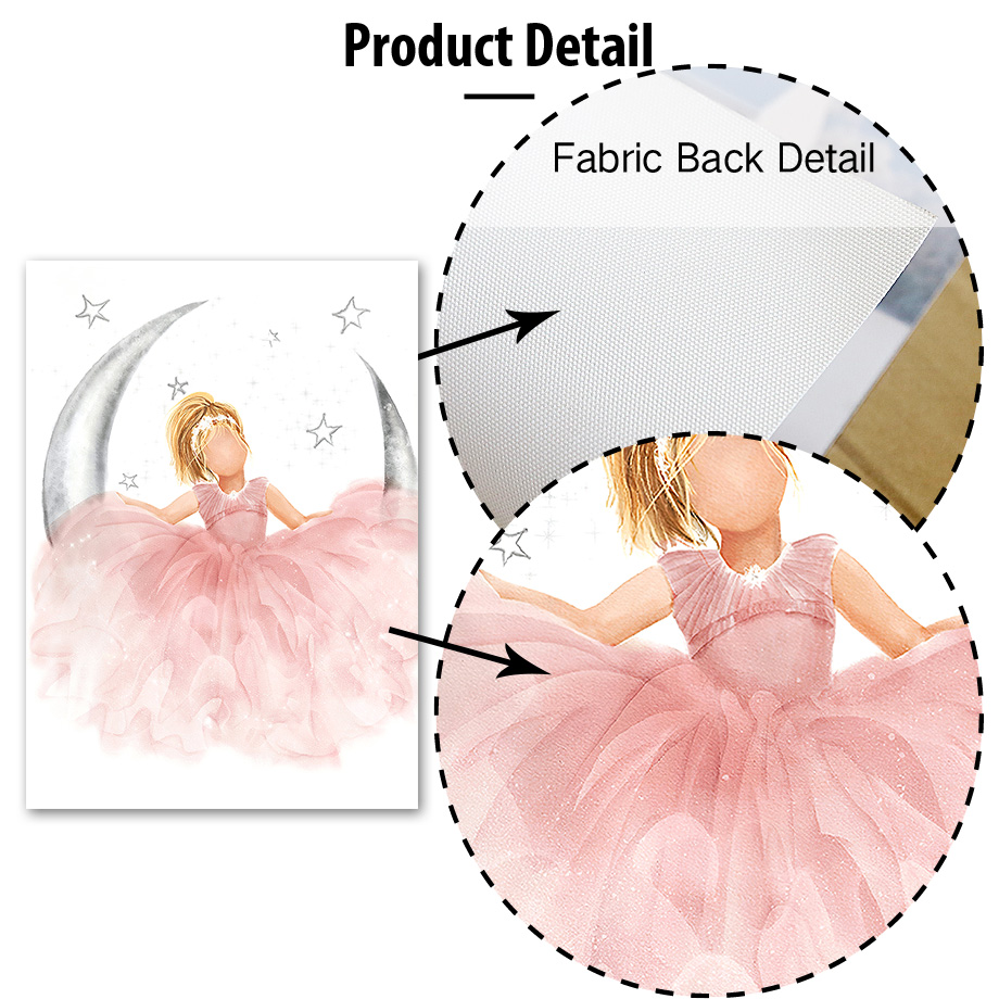 Pink Angel Girl Sun Moon Cloud – Baby Nursery Modern recenzja i cena
