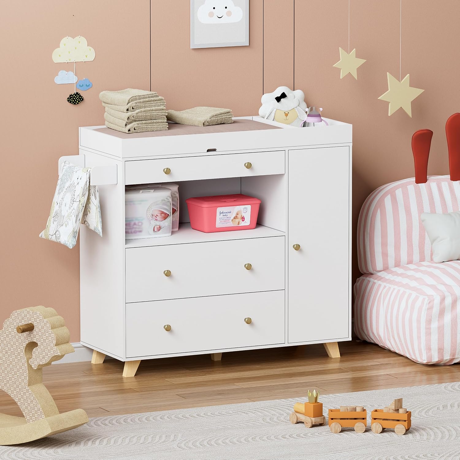 Stół do przewijania dziecka, n – Baby Nursery Drawers recenzja i cena