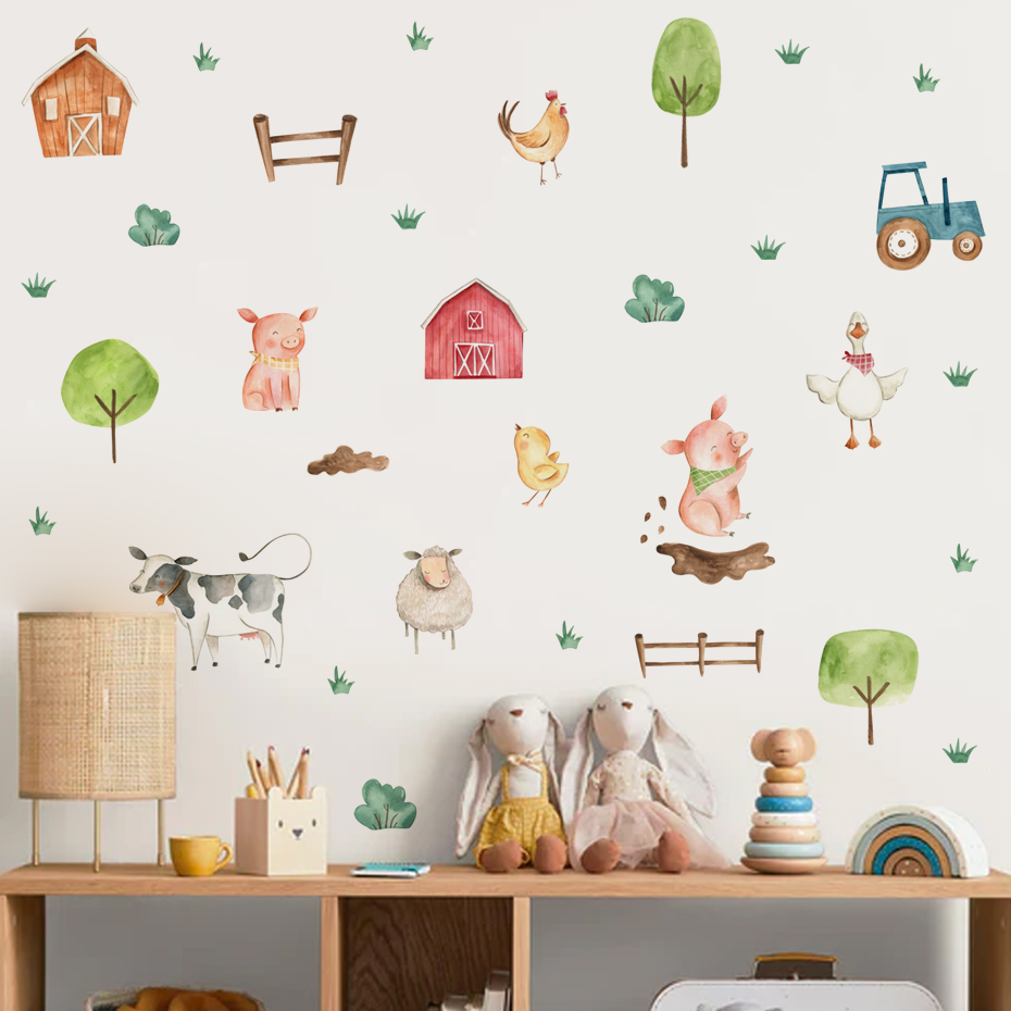 Boho Watercolor Cute Farm Anim – Baby Nursery Furniture recenzja i cena