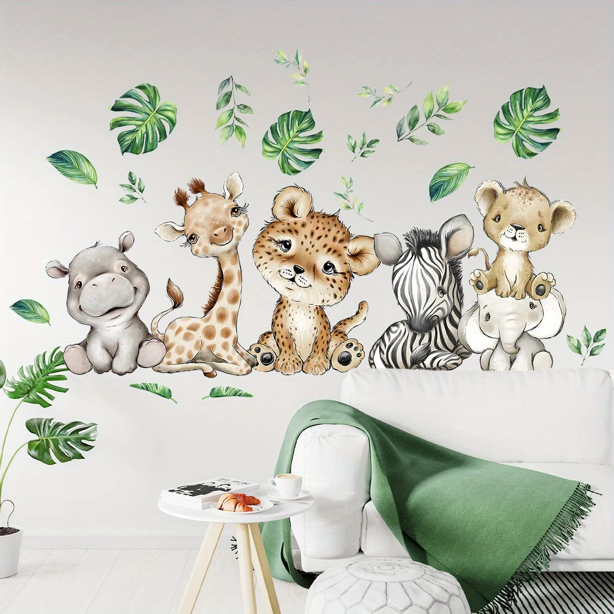 1PC Cartoon Cute Hippo Tiger E – Baby Nursery Stickers recenzja i cena