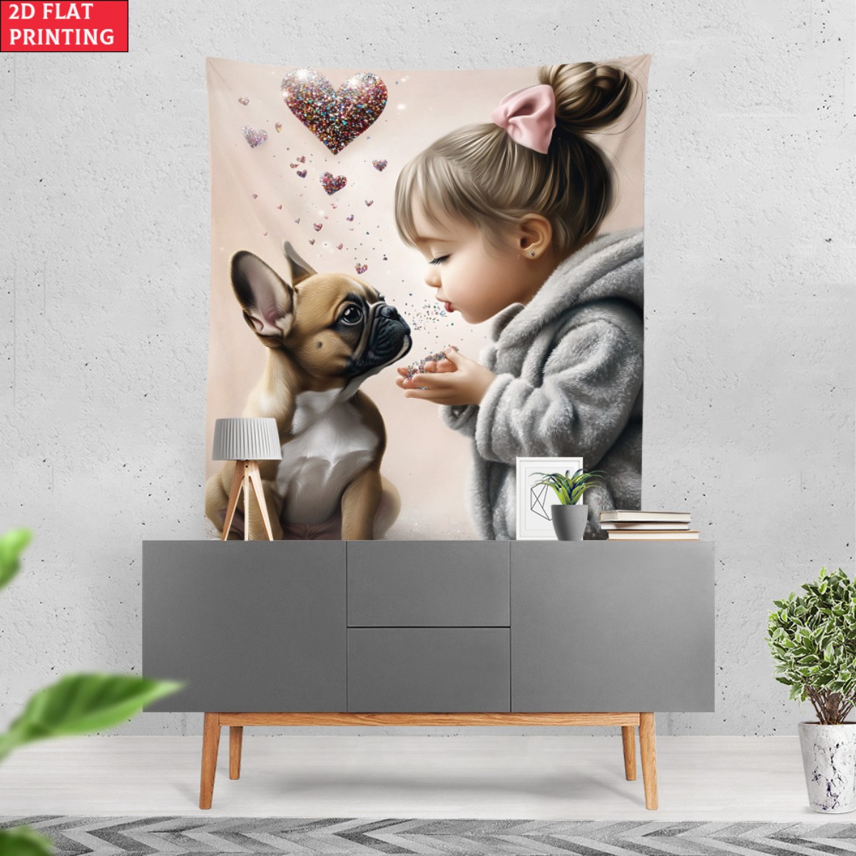 Dziewczyna z szczeniakiem buld – Baby Nursery Modern recenzja i cena