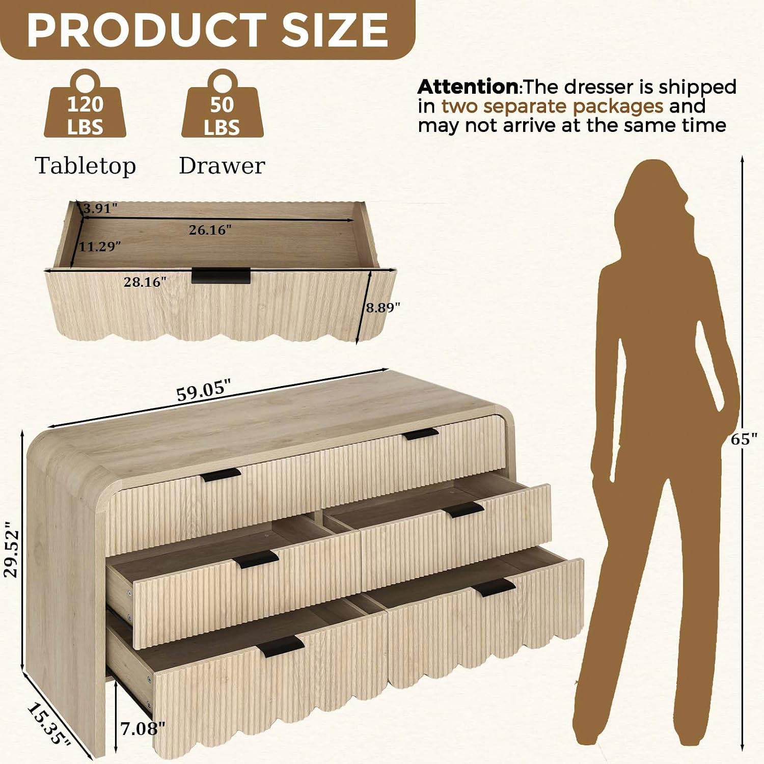 Drewniana komoda z 6 szufladam – Baby Nursery Drawers recenzja i cena