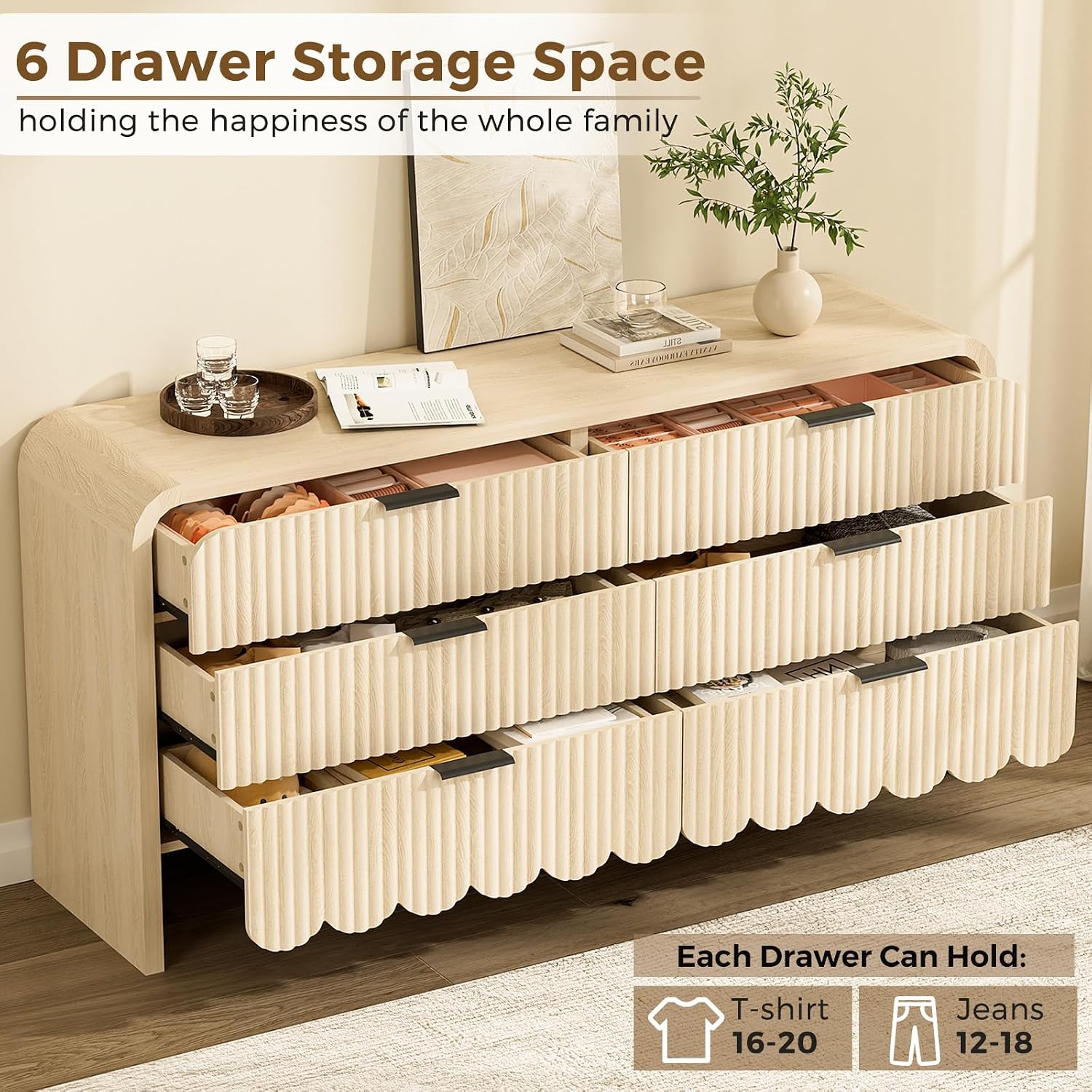 Drewniana komoda z 6 szufladam – Baby Nursery Drawers recenzja i cena