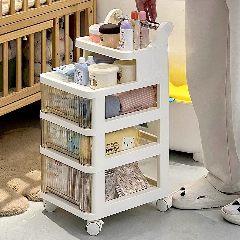 3-poziomowy wózek na kółkach d – Baby Nursery Drawers recenzja i cena
