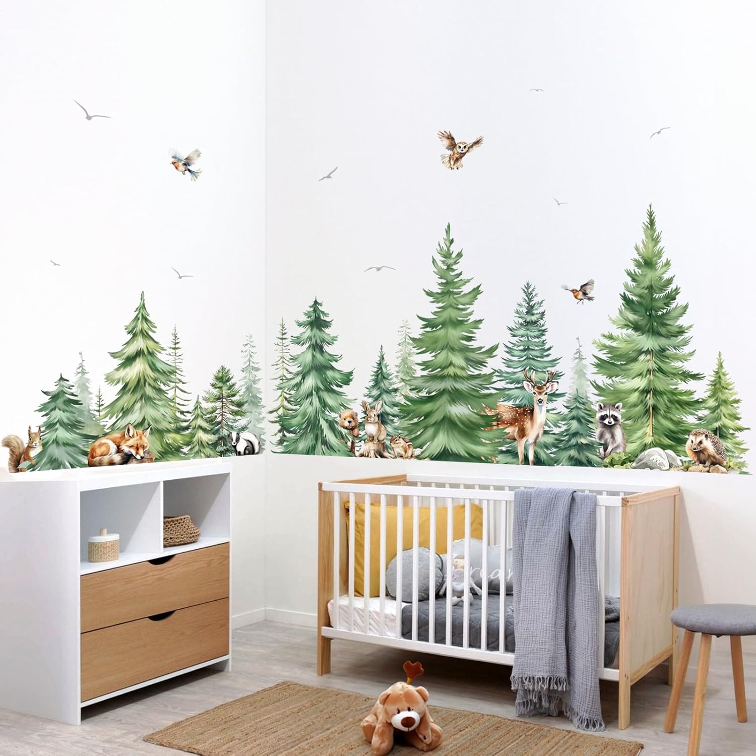 Duże naklejki ścienne akwarelo – Baby Nursery Furniture recenzja i cena