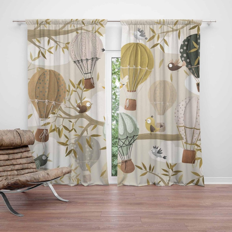 Zasłony z motywem balonów na o – Baby Nursery Blackout Curtains recenzja i cena