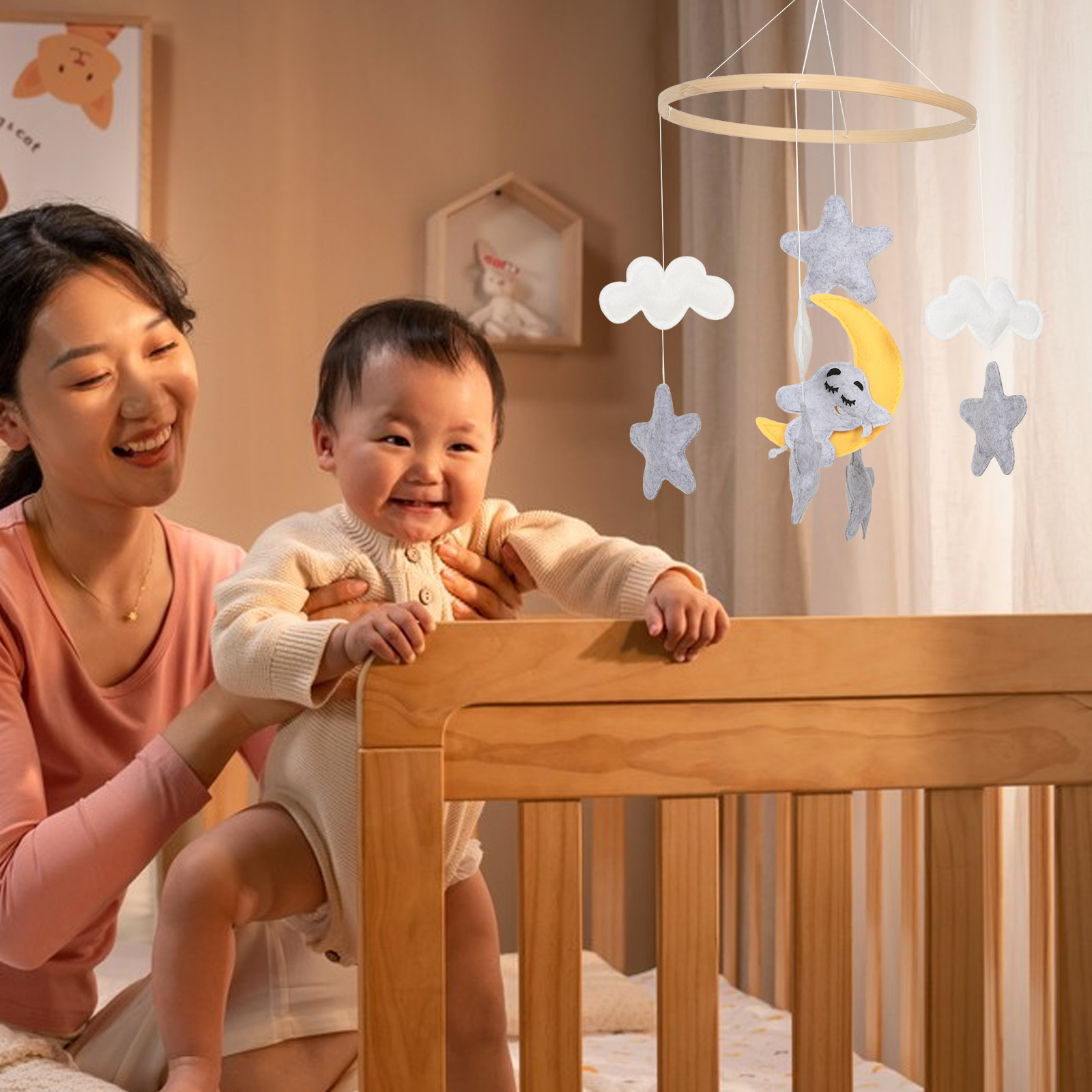 Filcowa zawieszka do łóżeczka  – Baby Nursery Decor Boy recenzja i cena