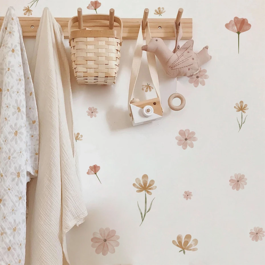 Boho Flowers Naklejki ścienne  – Baby Nursery Stickers recenzja i cena