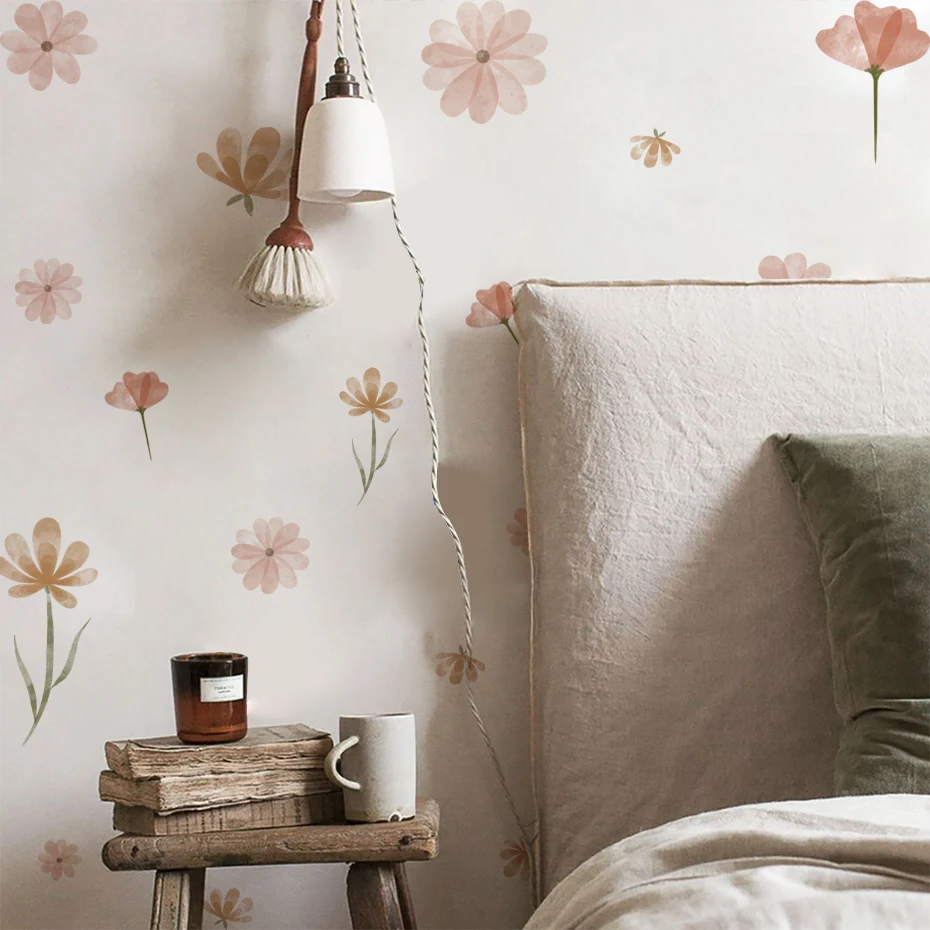 Boho Flowers Naklejki ścienne  – Baby Nursery Stickers recenzja i cena