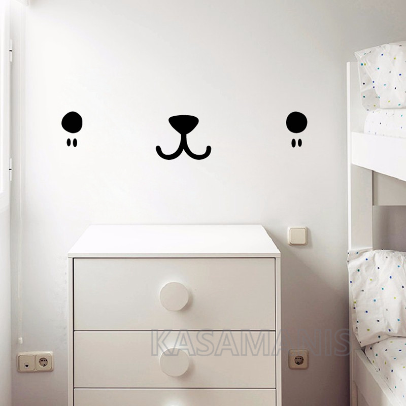 Śliczne twarz Kawaii ścienne a – Baby Nursery Furniture recenzja i cena