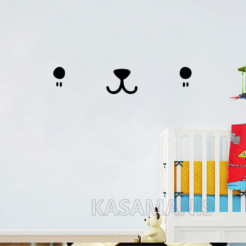 Śliczne twarz Kawaii ścienne a – Baby Nursery Furniture recenzja i cena