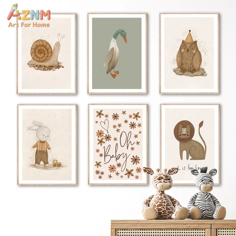 AZNM Neutralne Obrazki na Płót – Baby Nursery Neutral recenzja i cena