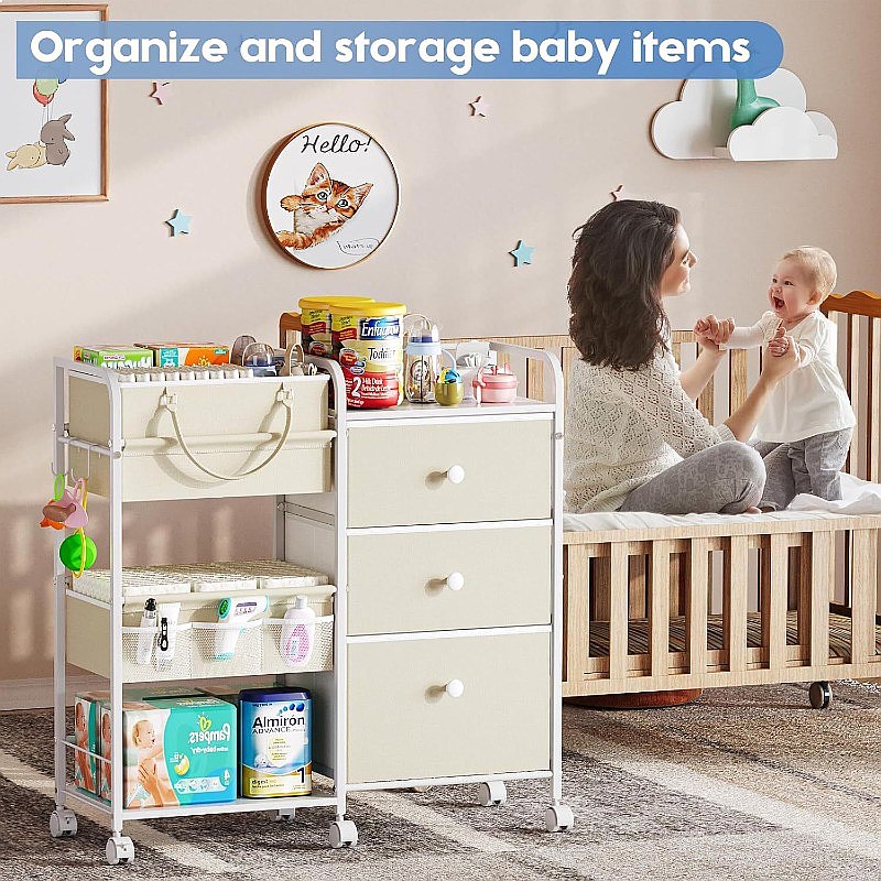 Wózek na pieluchy dla niemowlą – Baby Nursery Drawers recenzja i cena