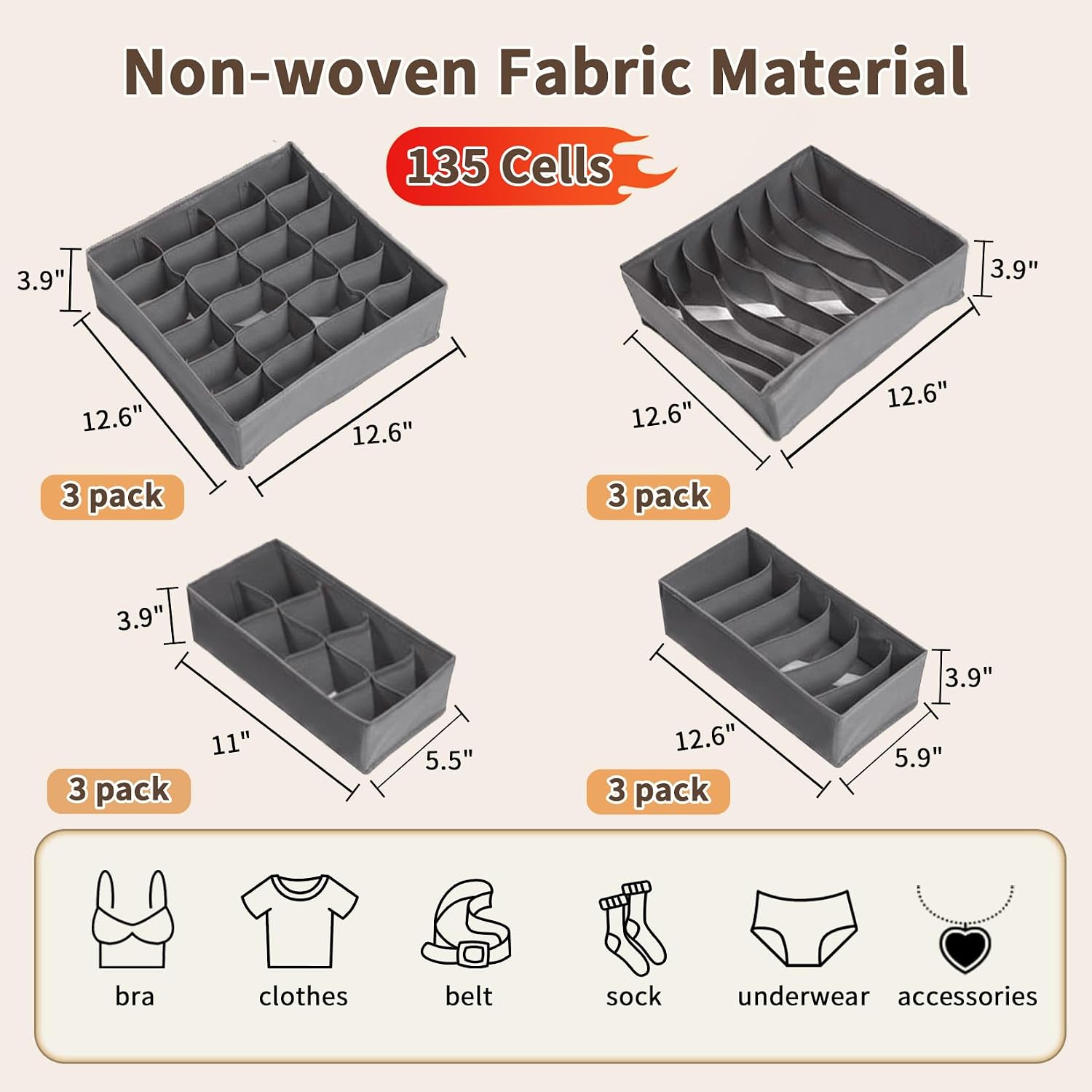 Garvee Home Zestaw 12 szt. org – Baby Nursery Drawers recenzja i cena