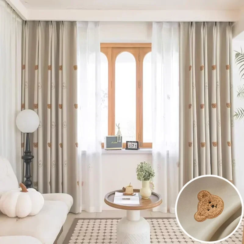 Śliczny pluszowy niedźwiedź ha – Baby Nursery Blackout Curtains recenzja i cena