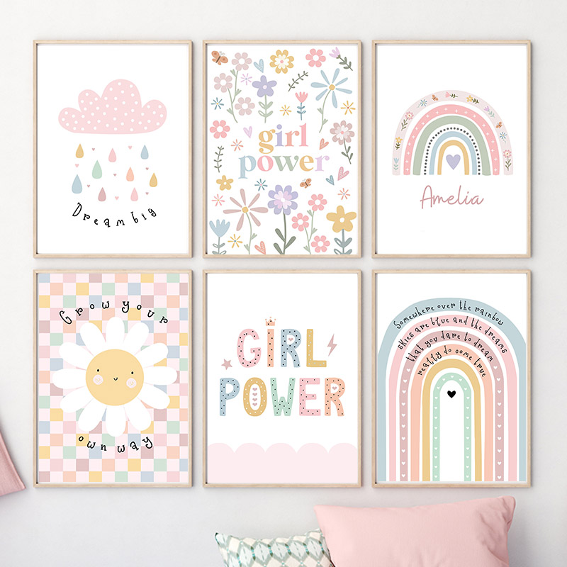 Sun Flower Rainbow Cloud Heart – Baby Nursery Modern recenzja i cena
