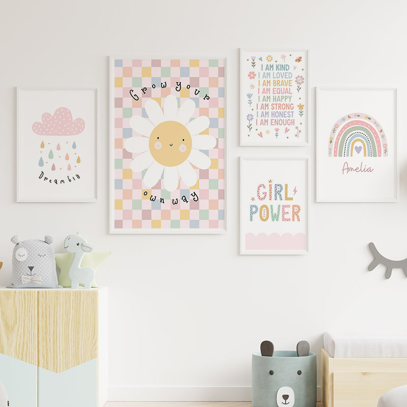 Sun Flower Rainbow Cloud Heart – Baby Nursery Modern recenzja i cena